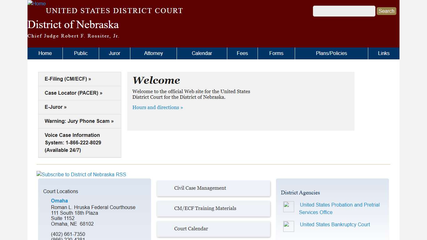 District of Nebraska United States District Court